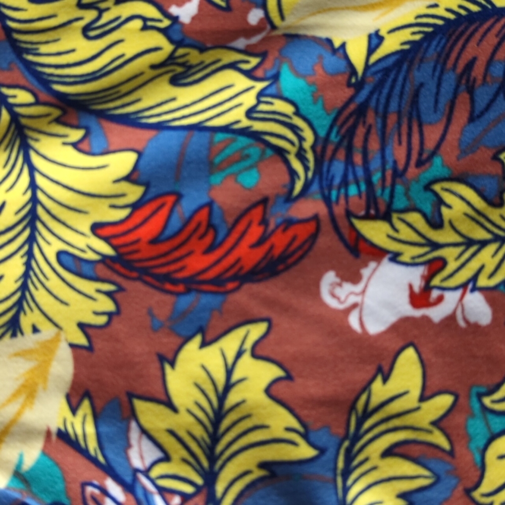 LuLaRoe leggings tall and curvy leaf pattern - Picture 6 of 6
